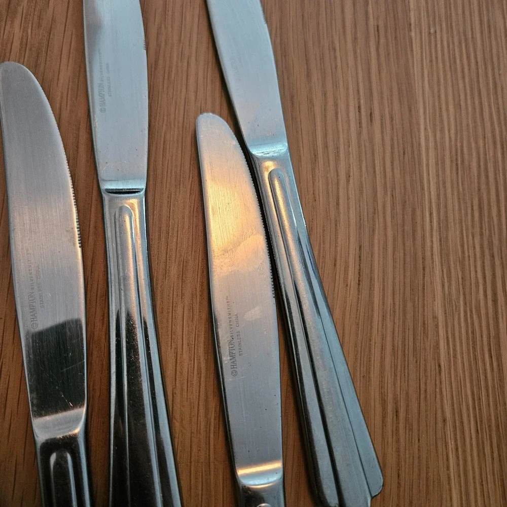 Set‎ (10) Hampton Silversmiths  Central Pattern Stainless Dinner Knives 9